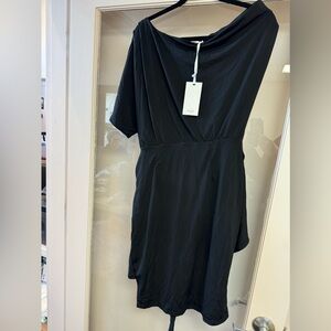 NWT GRACE KARIN Women's One Shoulder Cocktail Dress Black Size L